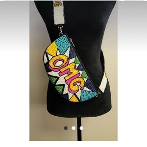 COMING SOON!!Colorful OMG Beaded Crossbody Bag